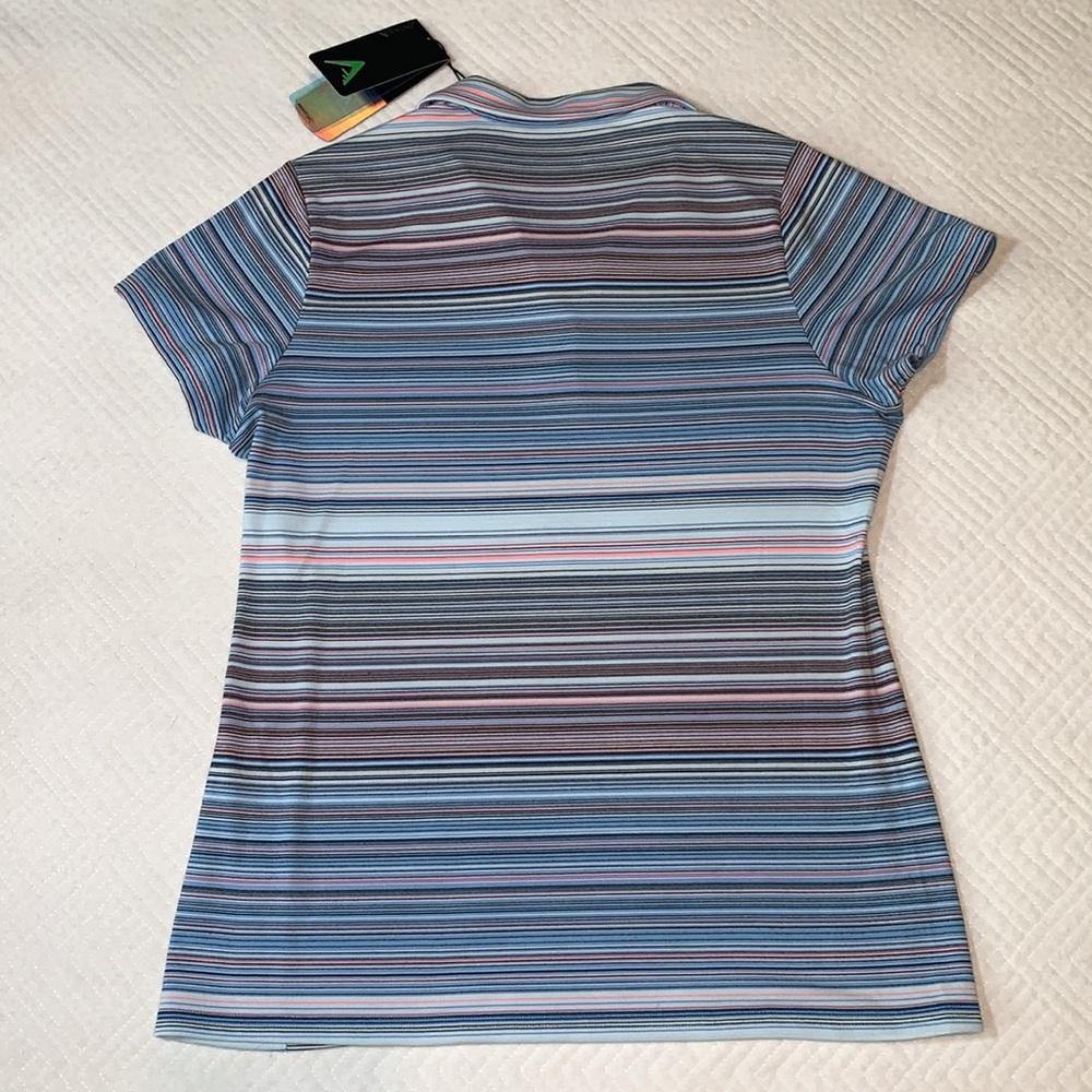 NWT Antigua Desert Dry Golf Polo Top, Multicolor Striped, Women’s Size M - Picture 6 of 16